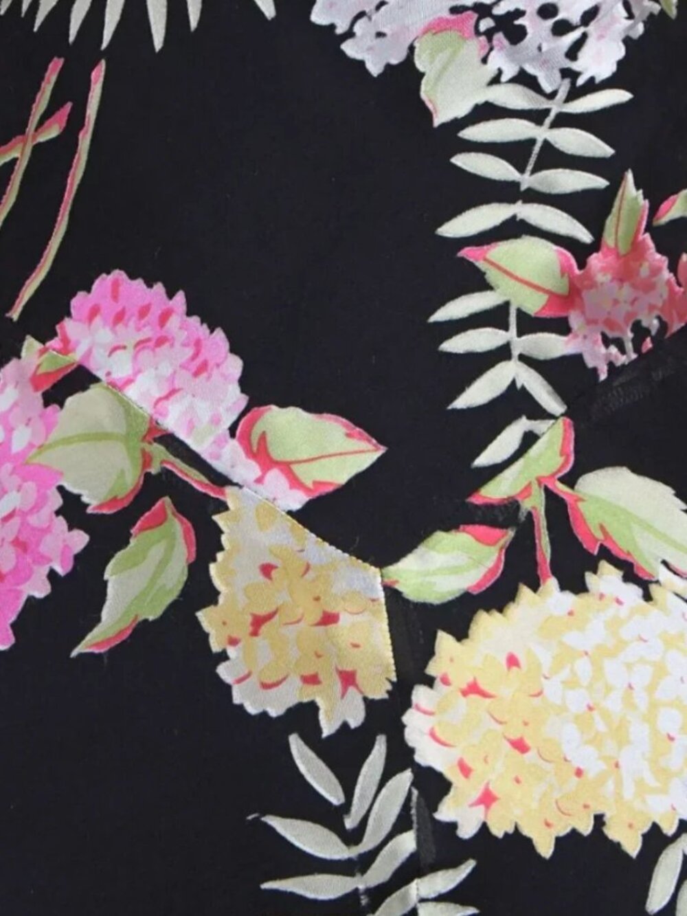 Betsey Johnson Silk Devoré Tropical Print Vintage Dress (S)